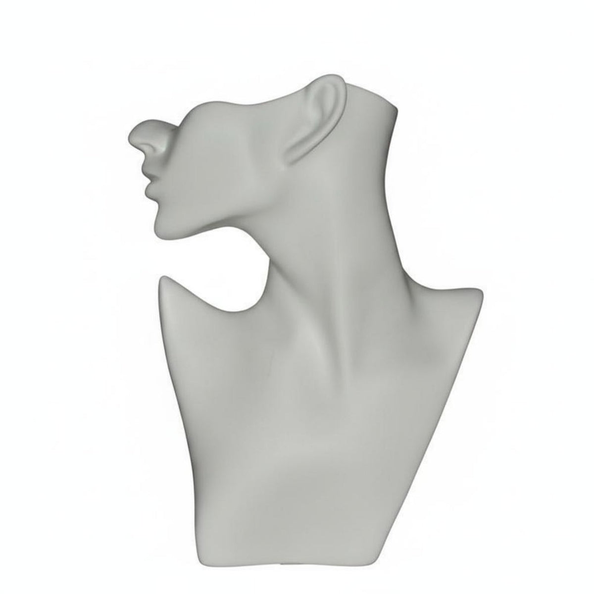 Long-Lasting PVC Material Abstract Head Model Pierced Ears Half Face Mannequin Bust Premium Finish for Crafters, Product Photography