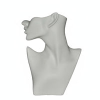 Long-Lasting PVC Material Abstract Head Model Pierced Ears Half Face Mannequin Bust Premium Finish for Crafters, Product Photography