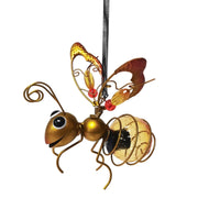 Outdoor Ant Garden Ornament Whimsical Hanging Decoration Eco-Friendly Solar Hanging Light with Wire Frame Rechargeable for Gardeners