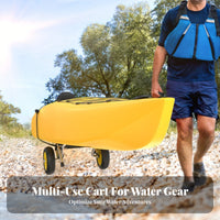 Foldable Boat Carrier Portable Kayak Cart Foldable Watercraft Carrier Sturdy Duty Paddle Board Transport Wheels Multi-Use