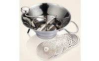 Manual Food Mill with 5 Discs Interchangeable Stainless Steel Food Mill Removable Kitchen Tool Ergonomic for Home Cooks