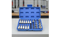 34 Pieces Ratchet Socket Tool Set Socket Tool Set with Case Knurled for Home Handymen, Vehicle Maintenance, Workshop, Home Repair