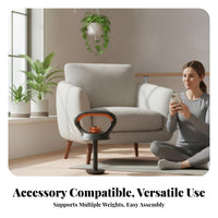 Compact Adjustable Kettlebell Handle Coated Threaded Kettlebell Base Vertical