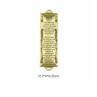 Spiritual Gift Mezuzah Case with Scroll Symbol of Faith Metal Mezuzah Case Embossed Design Shema Israel Doorpost Sign Engraved Details for Christians, Home Entrance, Office