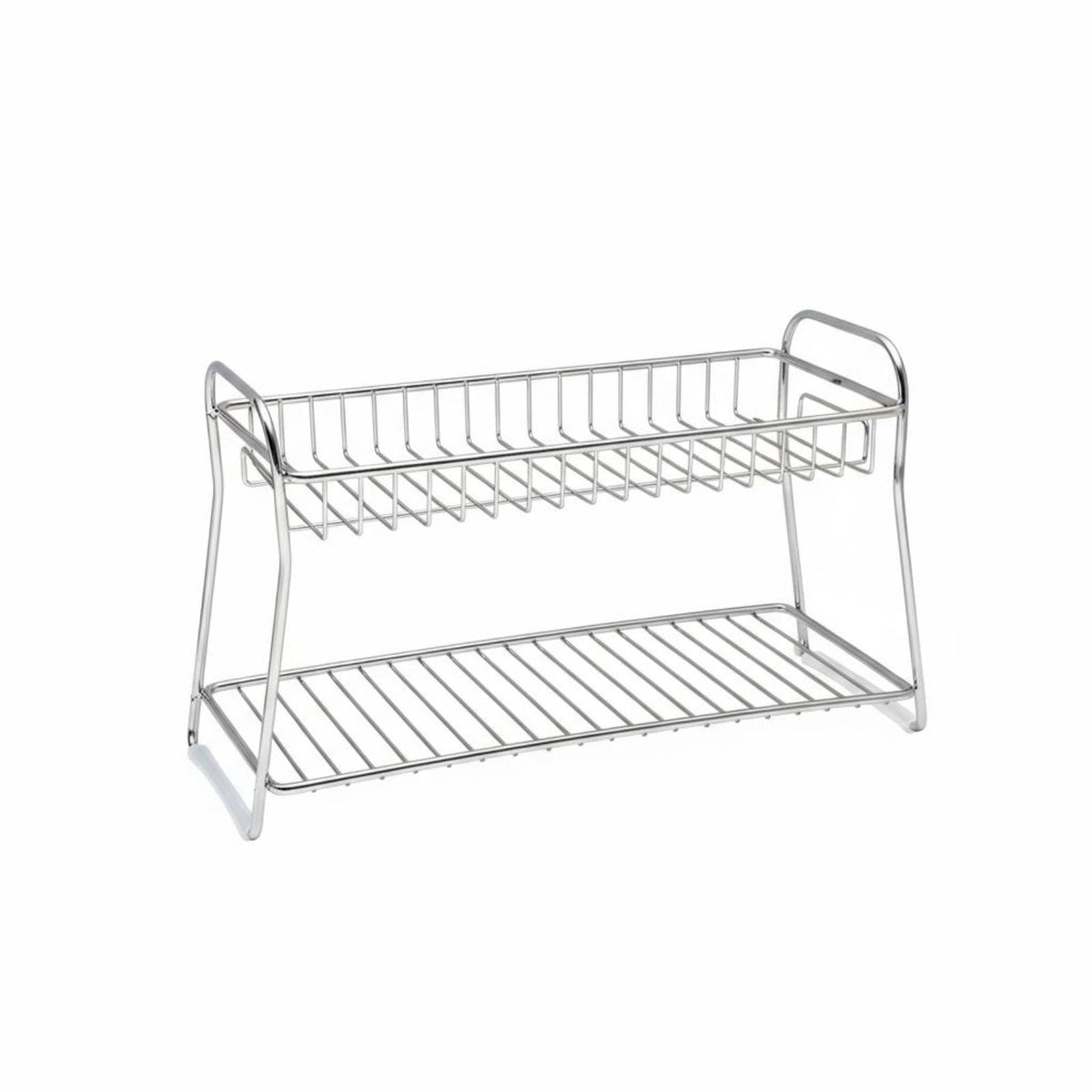 2-Tier Bathroom organizer Space Saving 2-Tier Wire Basket Shelf Sturdy Construction