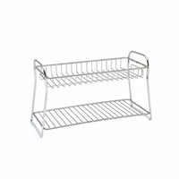 2-Tier Bathroom organizer Space Saving 2-Tier Wire Basket Shelf Sturdy Construction