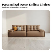 Straight-Line Settee Italian design Sofa Easy to Clean Living Room Furniture for Apartment Dwellers, Office Managers, Home, Lounge Area, Bedroom