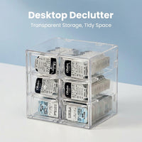Cosmetic Storage Box with Mirror and Drawer Organizer, Transparent Makeup Case for Vanity Table, Desktop Beauty for Bedroom Dresser
