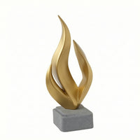 Flame Sculpture Modern Tabletop Ornament Contemporary Flame Statue for Interior Designers, Cabinet