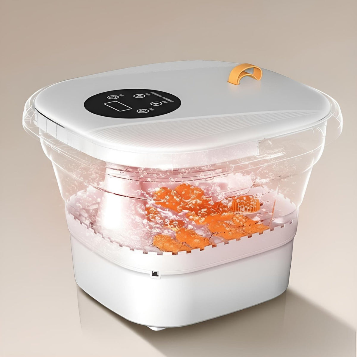 Electric Foot Bath Tub, Foldable Foot Spa, Deep Basin, Home Automatic Heating, Portable, Remote Control, LCD Screen