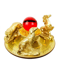 Decorative Arrangement with Figurines Versatile Statue Whimsical for Office