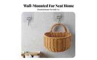Space-Saving Ginger Garlic Storage Basket Multi-Purpose Wall Hanging Storage Basket Versatile Hollow-out Design for Bathroom, Pantry