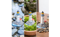 Resin Miniature Lighthouse Ornament Nautical Miniature Lighthouse Mediterranean Whimsical for Terrarium