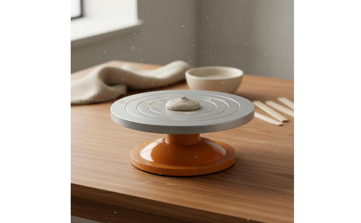 Sculpting Turntable Smooth Rotation Pottery Turntable Ball Bearing Mechanism Pottery Banding Wheel for Artists, Kitchen