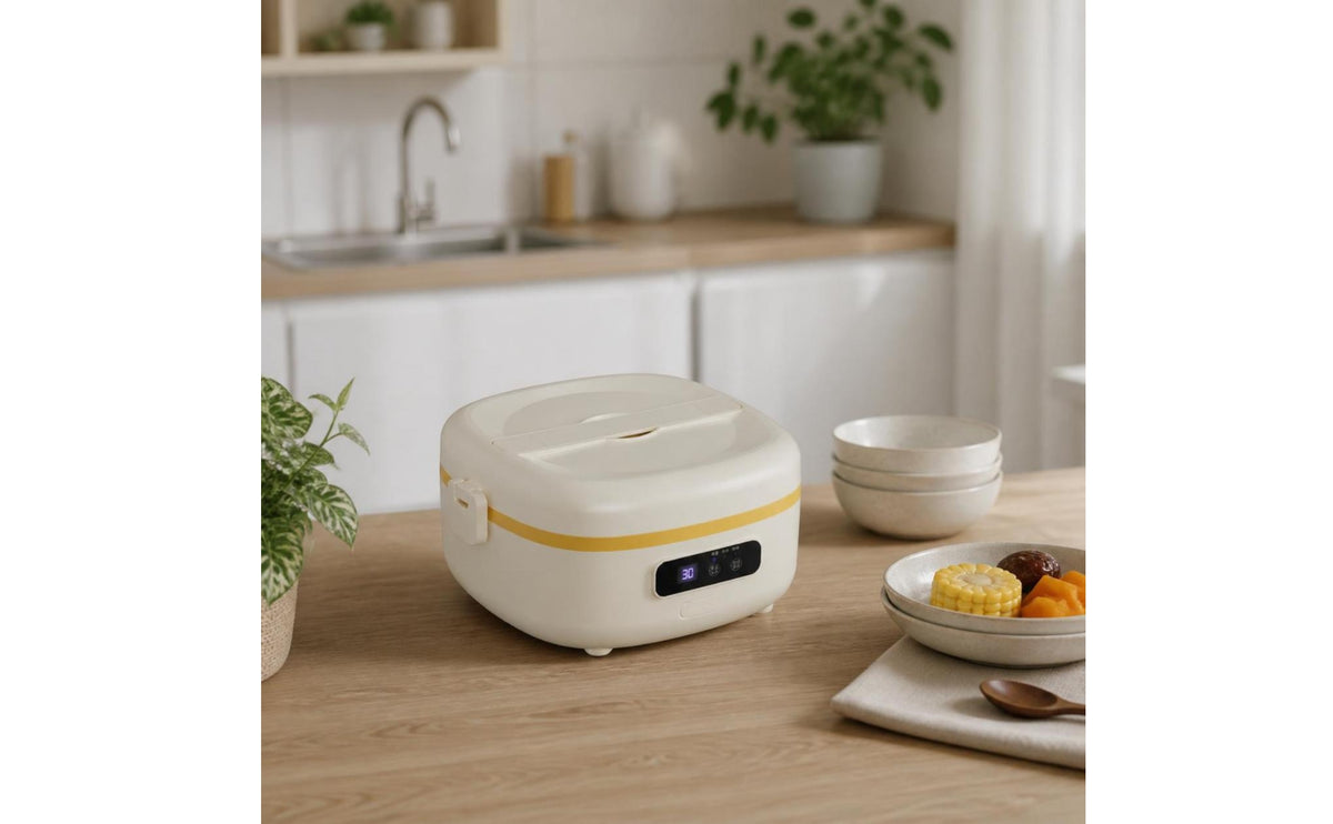 Heated Lunch Box Self-Heating Portable Meal Warmer Rechargeable Stainless Steel Container for Travel