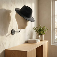 Textile-coveredCovered Wall-Mounted Mannequin Head Space-Saving Mannequin Head with Wall Mount Boutique-Style Hairpiece Display with Metal Arm Easy to Install for Retailers, Cosplayers, Collectors, Retail Store, Salon, Closet