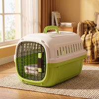 Hard-Sided Pet Carrier Ventilated Pet Carrier with Litter Space-Saving Tray Cat Travel Crate for Cats, Car Rides