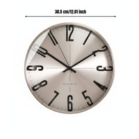 Minimalist Wall Clock Noiseless Mechanism Stainless Steel Clock Radio Controlled House Decoration for Bedroom