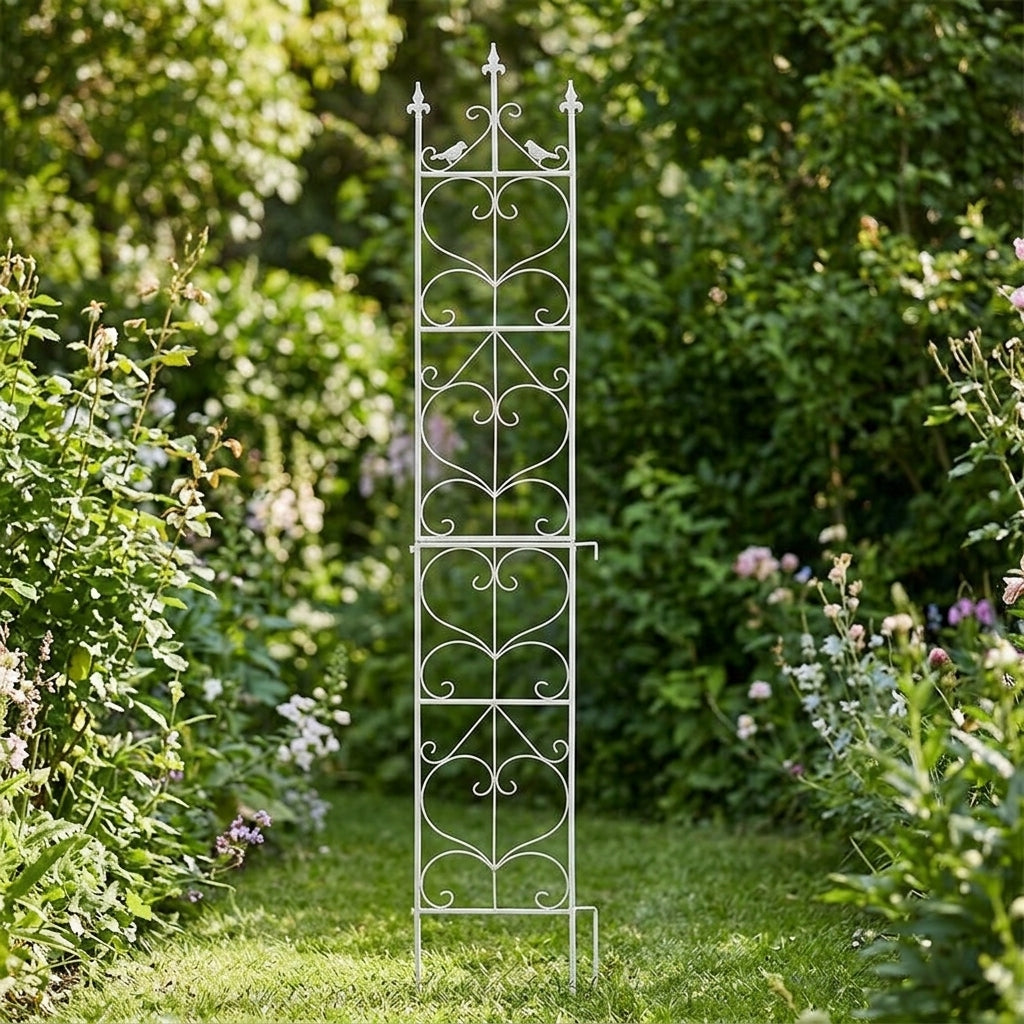 Iron Garden Trellis for Climbing Plants, Modular Plant Support for Outdoor Potted Plants, Staked Climbing Frame 171-200cm