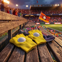 Stretch-Fit Fingerless Gloves with Hand Pads Ribbed Knit Stretchy for Performers, Spectators, Concerts, Sports Events