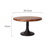 Elegant Wooden Cake Stand with Pedestal Round Pedestal Cake Stand Natural Sturdy for Party Planners