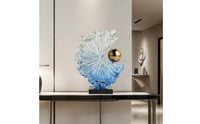Abstract Sculpture Modern Resin Sculpture with Base Faceted Statue for Interior Designers