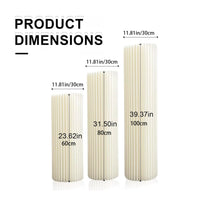 3 Pieces Reusable Foldable Paper Column with Acrylic Panels Transparent Honeycomb Display Column Minimalist Cardboard Pedestal with Acrylic Cover Elegant for Event Planners, Dessert Tables