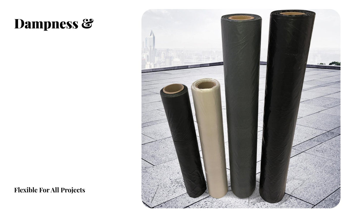 LDPE Plastic Film Roll Waterproof Anti-Seepage Geomembrane Black Plastic Sheeting Roll Tear-Resistant Moisture Barrier Film