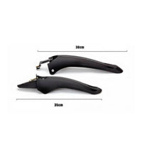2 Pieces Black Front and Rear Mudguards Plastic Mountain Bike Mudguards Curved Front Rear Bike Fenders Streamlined