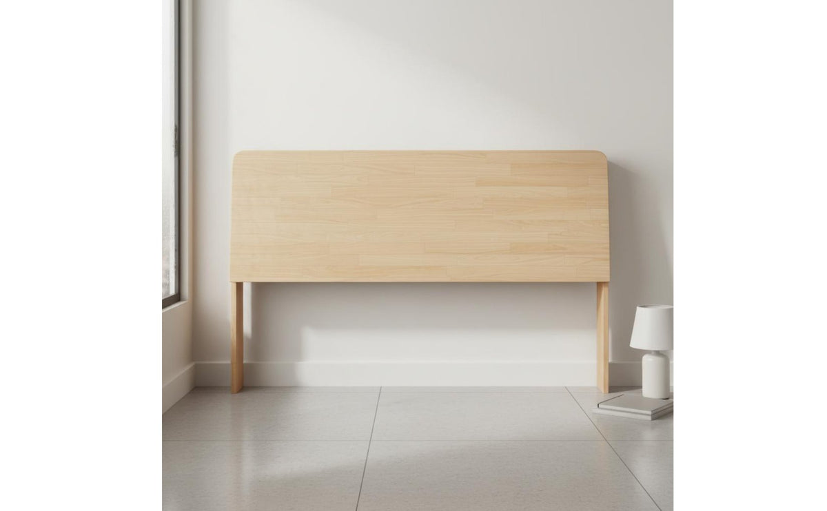 Hardwood Wood Headboard Moisture-Resistant Hardwood Wood Frame Headboard Freestanding Bed Backboard Natural Materials Bedroom
