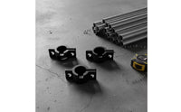Hinged Drum Rack Clamp Split-Body Tube Clamp with Sleeves Metal Black for Drummers