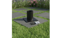 Outdoor Post-Mounted Fixture Base Adapter Rust-Resistant Pier Mounting Base with Mounting Hardware Bolt-down