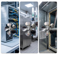 Impeller-Style Metal Fan Blade Curved Replacement Fan Blade Easy to Install Long-Lasting for Ventilation
