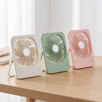 Portable USB Rechargeable Desk Fan with Wall Mount Function