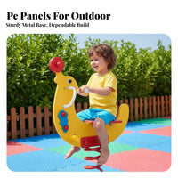 Bouncy Coil Rocking Horse Sturdy and Safe Character Coil Spring Toy Colorful Designs Playground Equipment Weather-Resistant for Children 3-6, Preschoolers, Kindergarten, Daycare Center, Backyard, Playroom