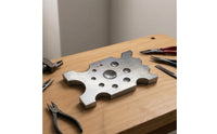 Steel Dapping Block with Recesses Polished Jewelry Forming Anvils Smooth Forming Block with Multiple Faces for Hobbyists, Metal Crafting, Workshops