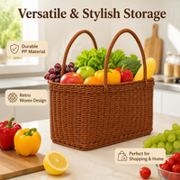 Brown Laundry Basket with Carrying Handles, Washing Hamper for Students, Versatile Storage for Decluttering