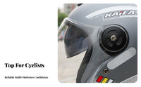 Helmet 3C Certified 3/4 Shell Helmet with Visor Four-Season Shielded Headwear for Commuting, Street Riding