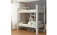 Metal Bunk Bed Space-Saving Bunk Bed with Ladder Heavy Duty Furniture for Kids, Students, Shared Bedroom, Dormitory