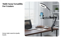 Circular Light Ph Single Holder Adjustable Height & Angle Circular Light with Ph Single Holder Desktop on-Air Broadcasting Stand