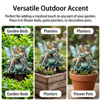 Fairy Garden Stake Decoration, Acrylic Potted Plant Stake, Weather-Resistant Outdoor Decor Stake for Patio Garden, Full Color Printed