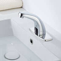 Infrared Sensing Battery Powered Sensor Faucet Brass Touchless Sensor Faucet Chrome Finish Plumbing Fixture Arched Spout