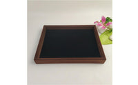 Countertop Jewelry Tray with Raised Sides Shallow Fabric Display Tray Soft Organizer Velvet for Retail Counter, Home Organization