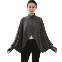 Lightweight Sun Protection Cape Breathable Cover-up Cape Drapey Material Outerwear Wide Sleeves for Women, Outdoor