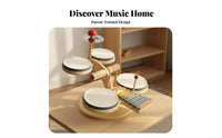 Rhythm Training Wooden Instrument Collection Educational Tabletop Drum and Xylophcomplete Station Multifunctional Musical Toy Set Early Education for Beginners, Preschoolers, Gift Giving, Home Play, Preschool Classroom, Kindergarten