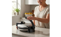 Electric Crepe Griddle Black Handle Round LED Indicators Electric Griddle