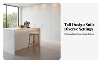 Bar Stool with rear supportrest Non-Slip Feet Upholstered Barstool with rear supportrest