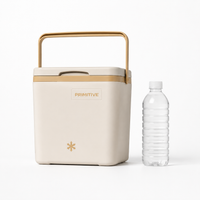 Cooler Box Fishing Outdoor Camping 14L Beige Thick High Insulation 3-Layer Structure PU Foam