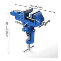 Compact Tabletop Vise Heavy-Duty Bench Vise Adjustable Bench Clamp Universal for DIYers, Woodworkers, Hobbyists, Woodworking, Workshop, Garage, Drilling