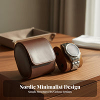 PU Leather Watch Box Soft Interior Lining Leather Watch Storage Case Scratch Protection for Journeyers, Women, Dresser Top, Business Trips, Holidays